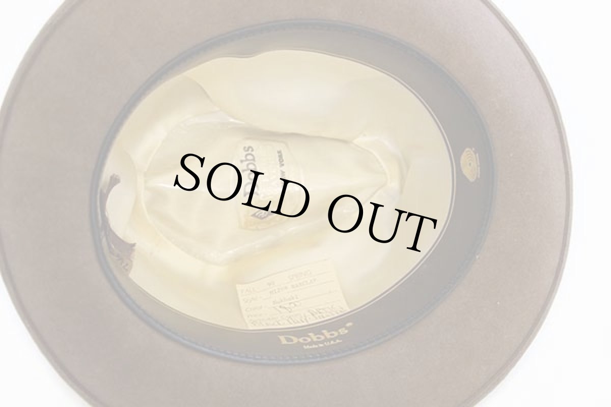 画像5: ビンテージ USA製 Dobbs フェルト フェドラハット グレーブラウン 7 1/4 (5)