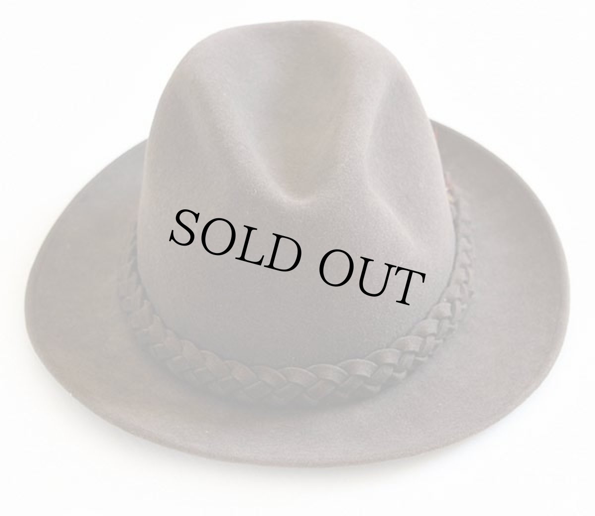 画像2: ビンテージ USA製 Dobbs フェルト フェドラハット グレーブラウン 7 1/4 (2)