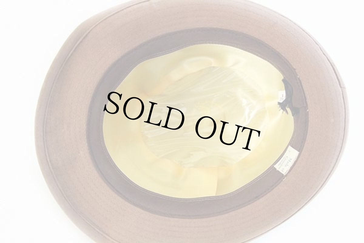 画像4: ビンテージ USA製 DEERSKIN TRADING POST スエードレザー フェドラハット サンドベージュ 7 1/2 (4)