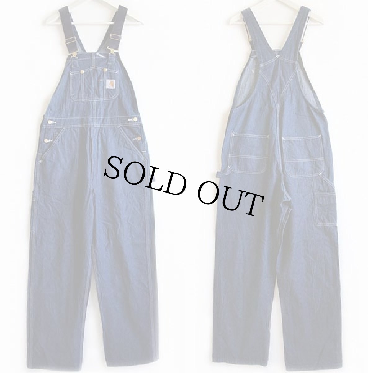 画像2: 90s carharttカーハート デニム オーバーオール (2)