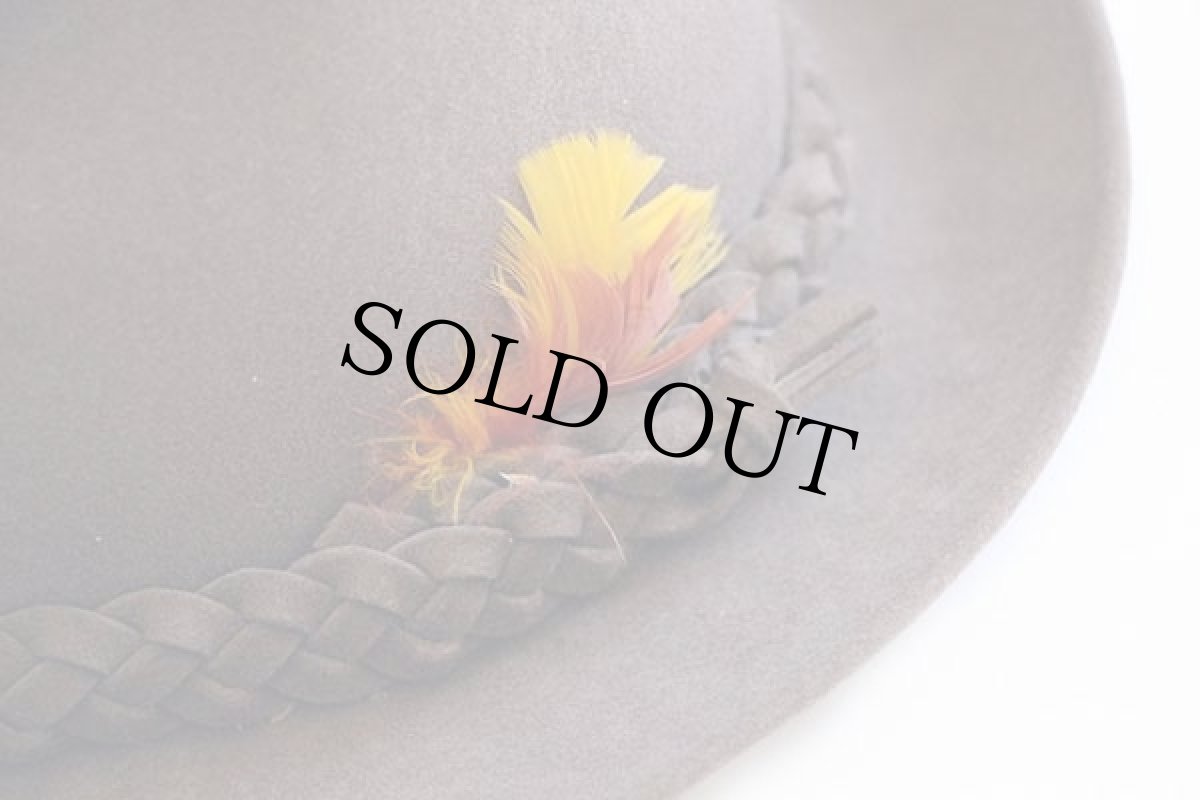 画像6: ビンテージ USA製 Dobbs フェルト フェドラハット グレーブラウン 7 1/4 (6)