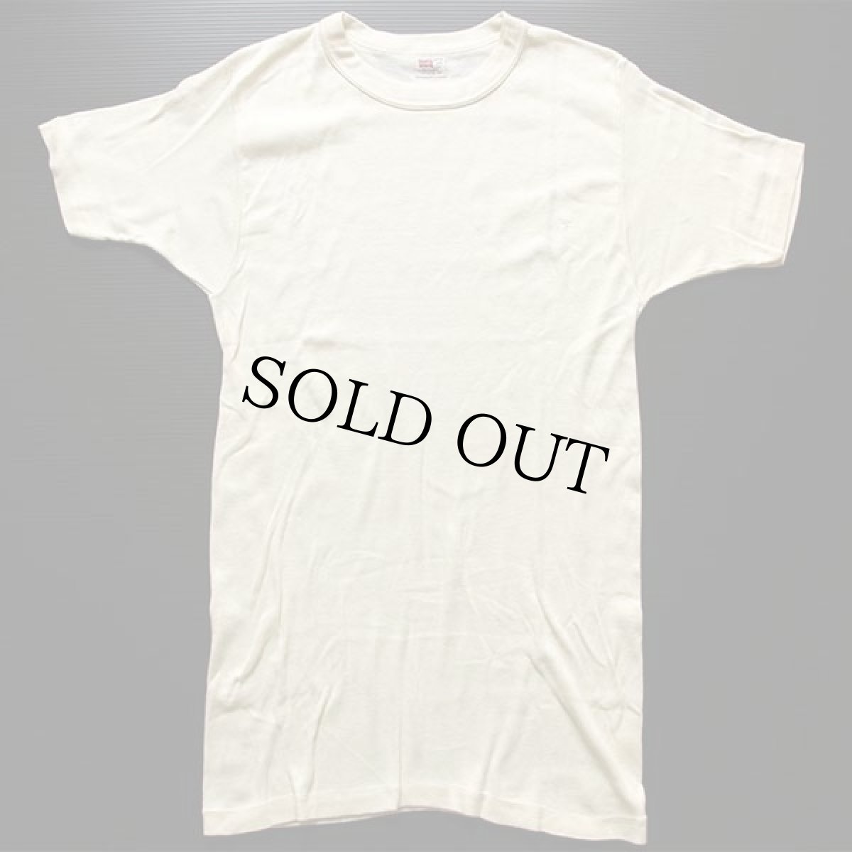 画像2: 50s HANES コットン 半袖アンダーシャツ クリーム 44 (2)