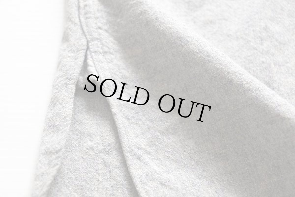 画像6: 40s フェルトパッチ マチ付き ウール ベースボールシャツ 杢ブルーグレー (6)