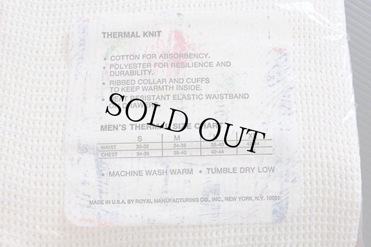 画像2: デッドストック★80s USA製 THERMAL サーマルシャツ ナチュラル L (2)