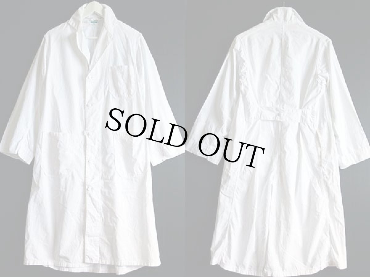 画像2: 50s MARKS & SONS HBT ヘリンボーンツイル コート 白 36 (2)