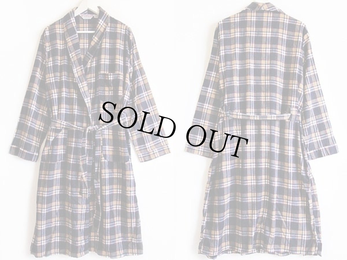 画像2: 80s McGREGORマクレガー タータンチェック ライトネル ガウン L (2)