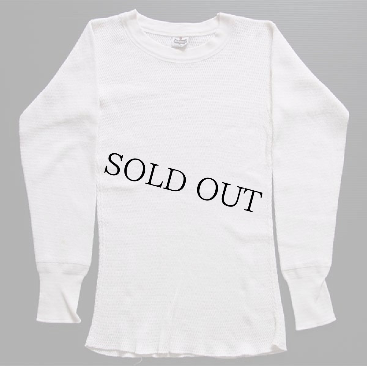 画像2: 60s Bodygard コットン サーマルシャツ ナチュラル S (2)