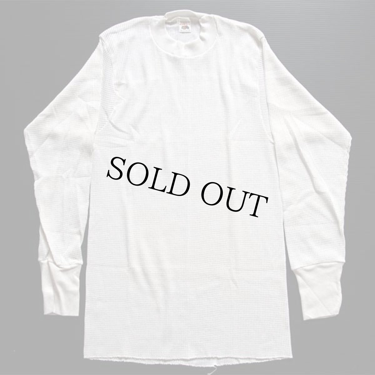 画像2: デッドストック★80s USA製 FRUIT OF THE LOOM サーマルシャツ ナチュラル M (2)