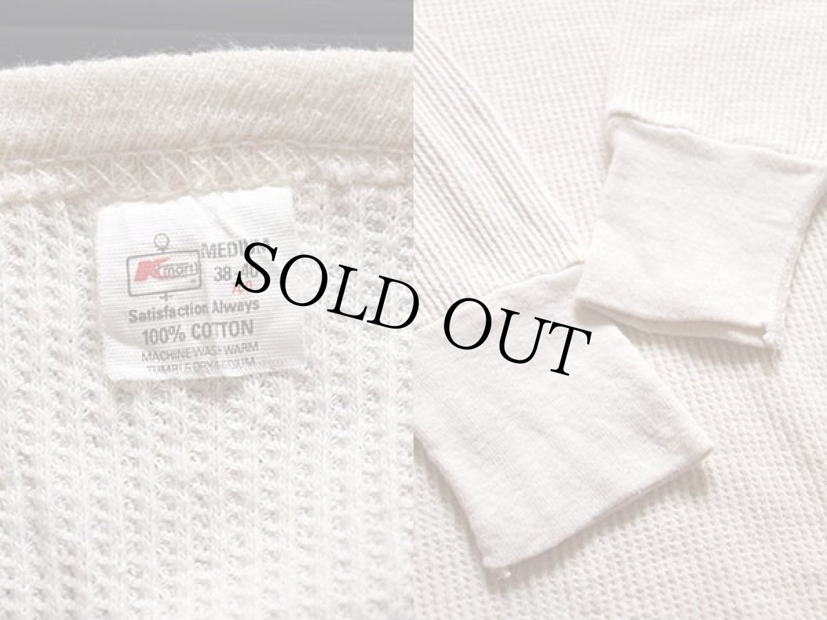 画像3: 80s Kmart コットン サーマルシャツ ナチュラル M (3)