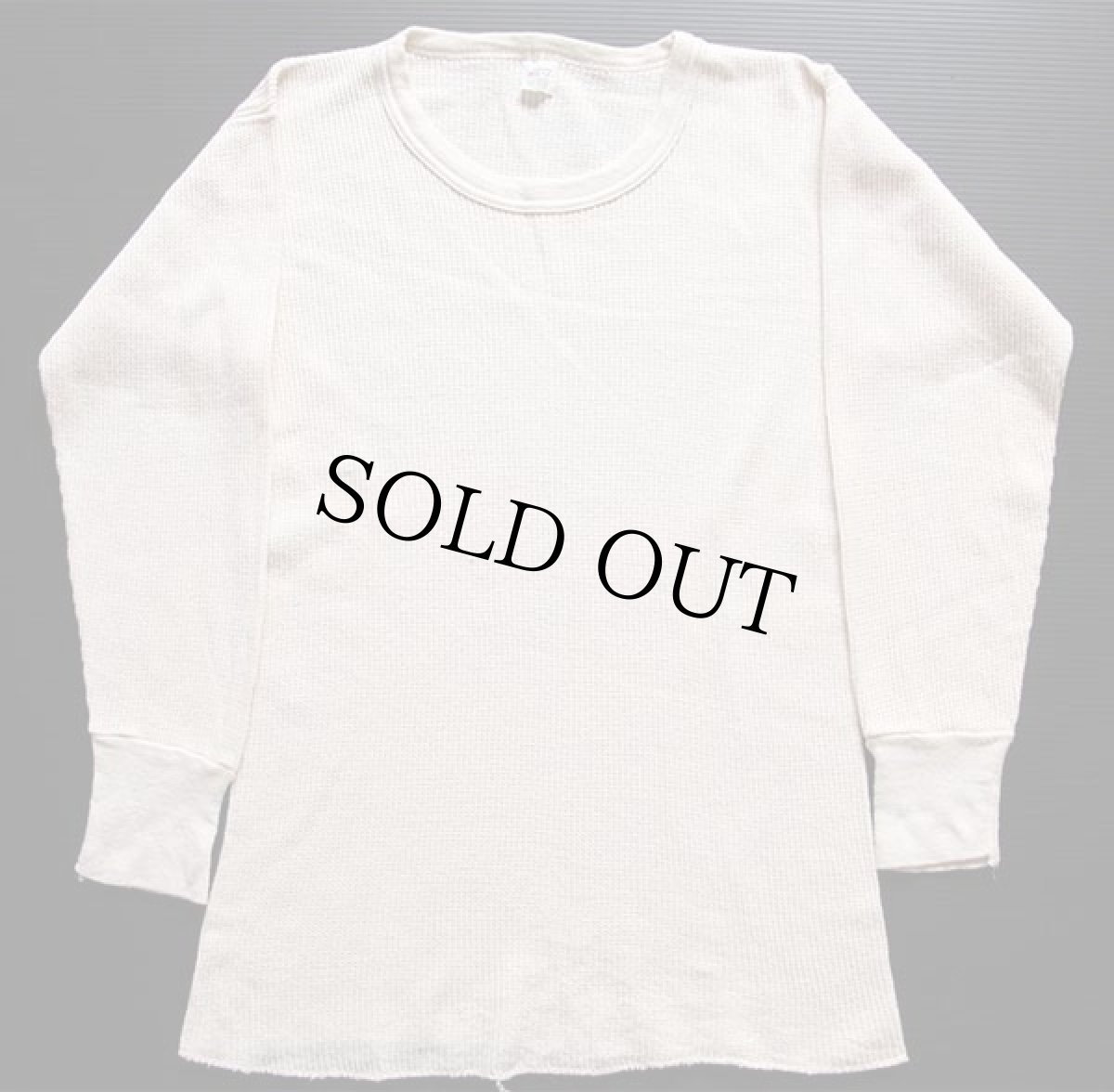 画像2: 80s Kmart コットン サーマルシャツ ナチュラル M (2)