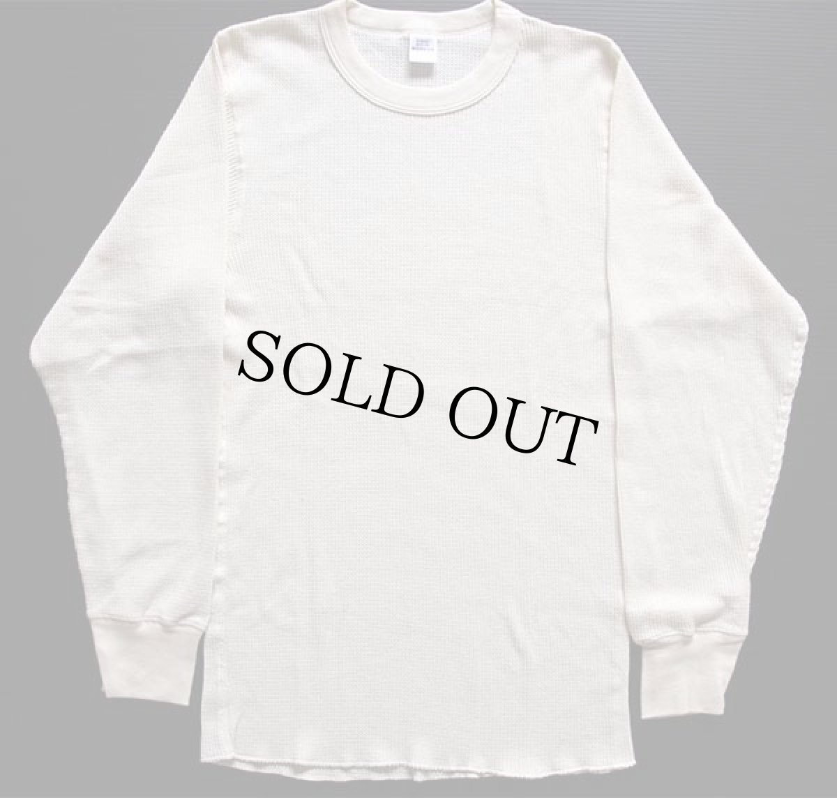 画像2: デッドストック★MORGAN コットン サーマルシャツ ナチュラル M (2)