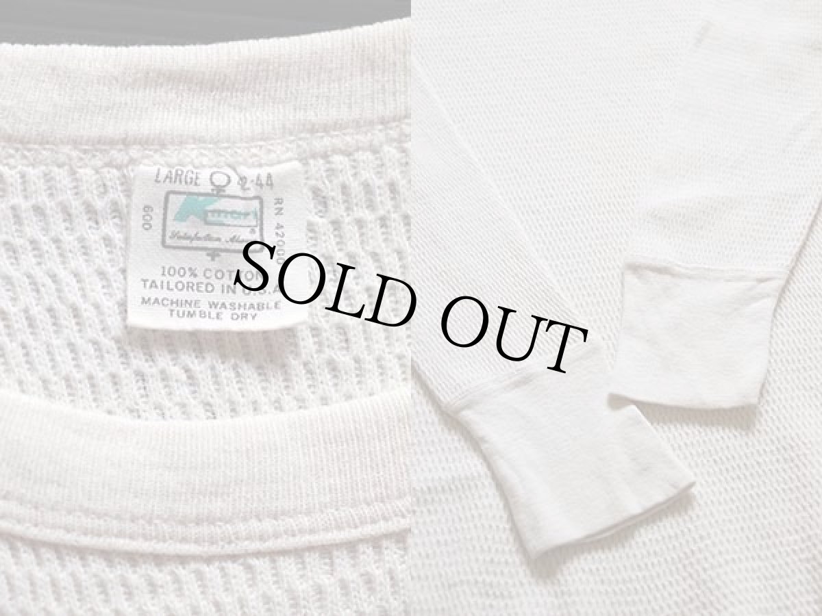 画像3: 70s USA製 Kmart コットン サーマルシャツ ナチュラル L (3)