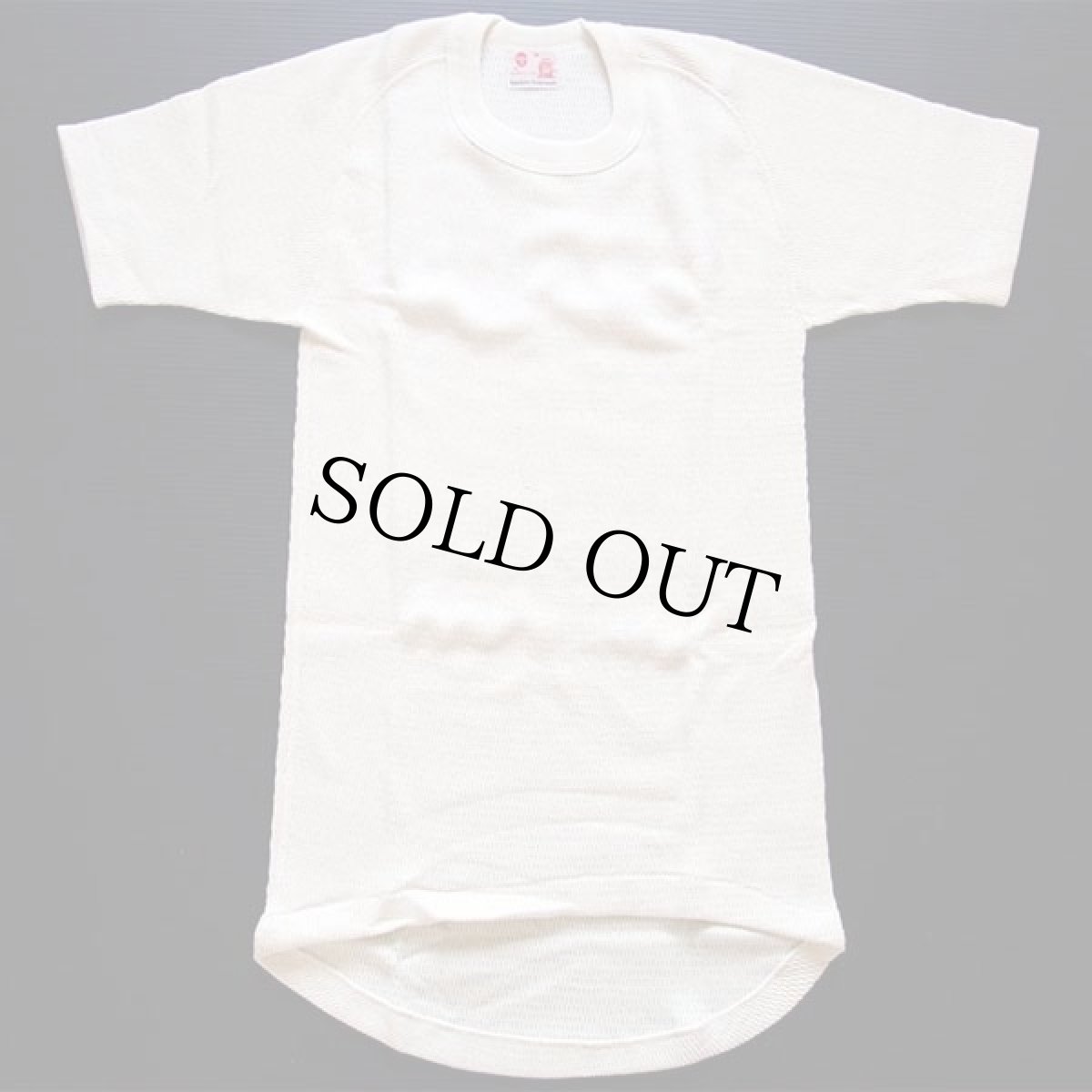 画像2: デッドストック★60s USA製 Allen A コットン 半袖サーマルシャツ ナチュラル M (2)