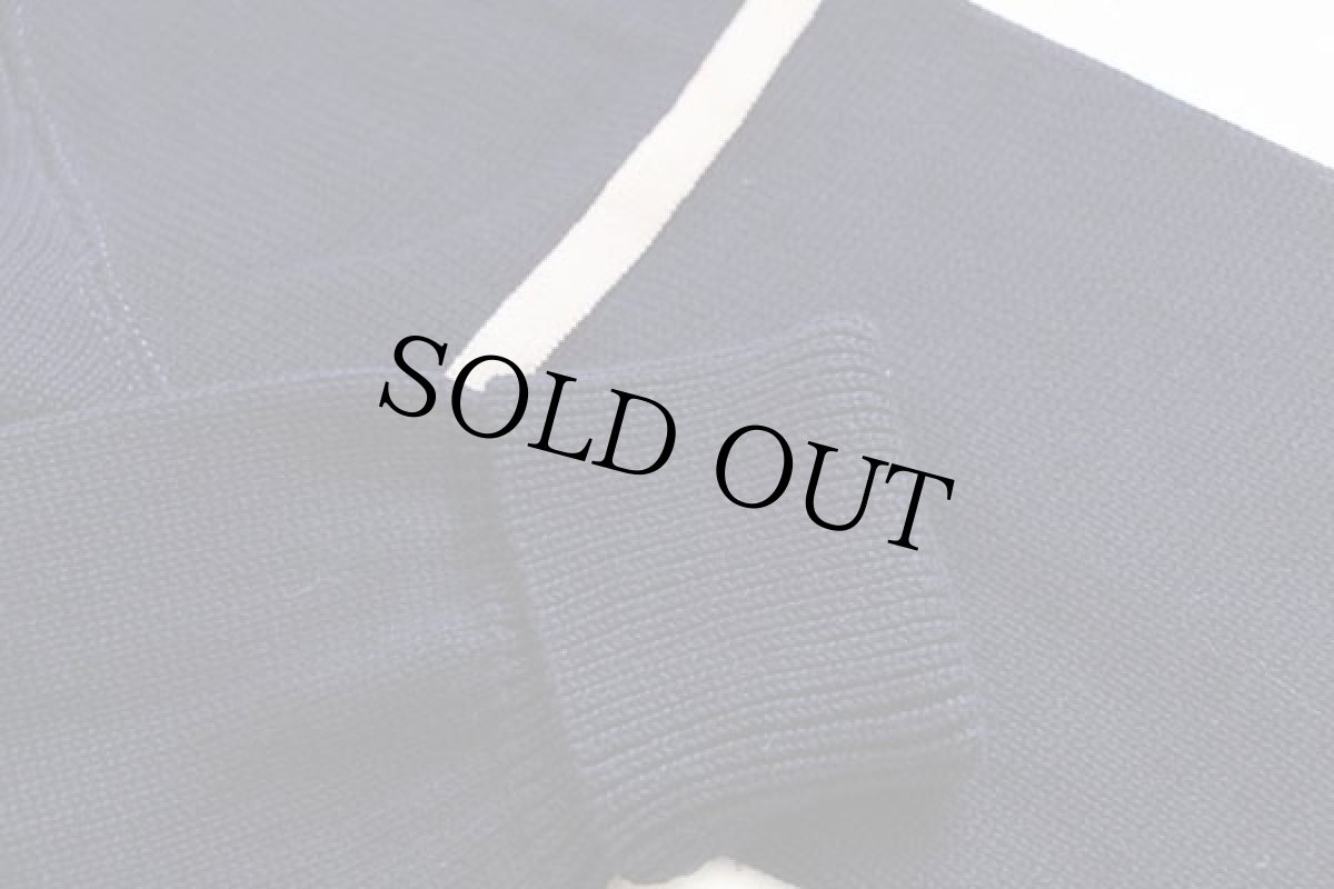 画像6: 00s RUGBY ラルフローレン パッチ付き ショールカラー コットンニット レタードカーディガン 紺 L (6)