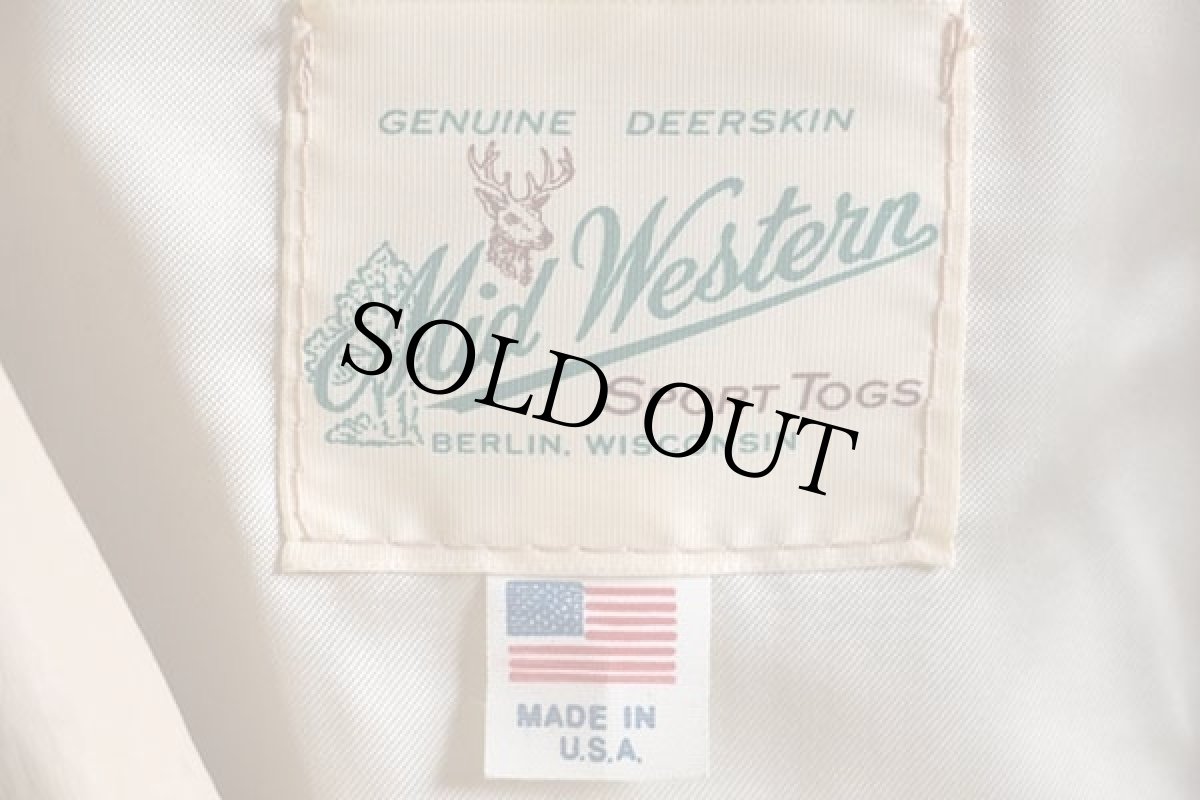 画像4: USA製 Mid Western ディアスキン レザージャケット アイボリー (4)