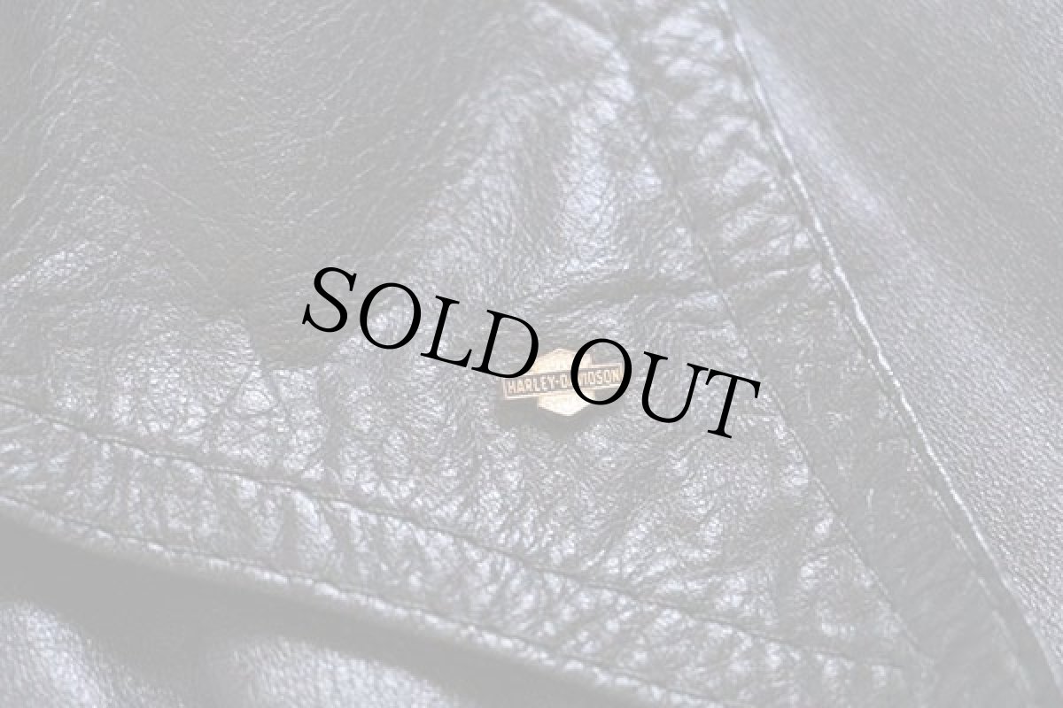 画像5: 70s AMF Harley-Davidsonハーレー ダビッドソン カウハイド レザージャケット 黒 42 (5)