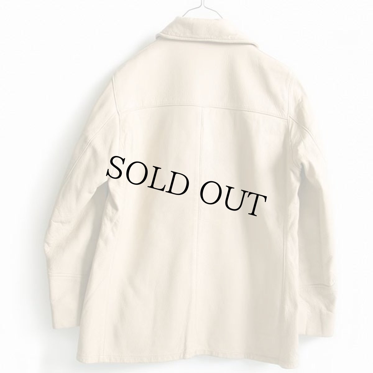 画像2: USA製 Mid Western ディアスキン レザージャケット アイボリー (2)