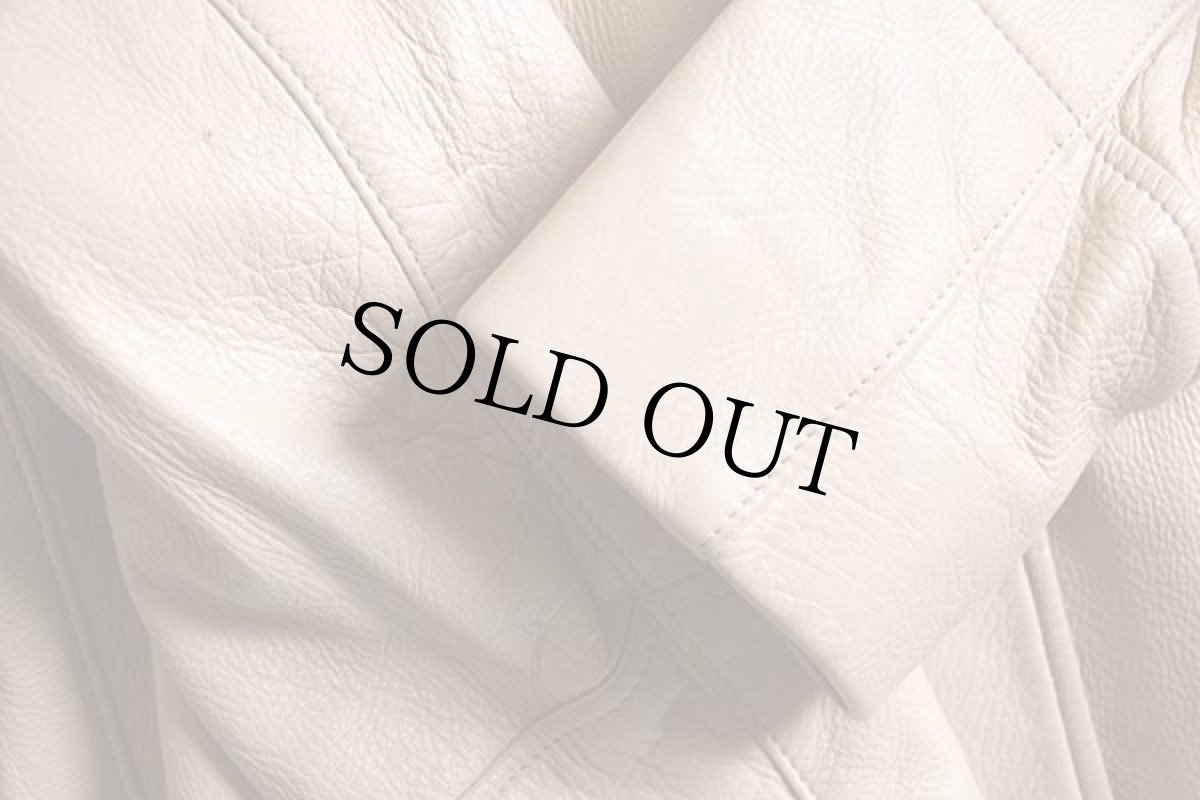 画像8: USA製 Mid Western ディアスキン レザージャケット アイボリー (8)