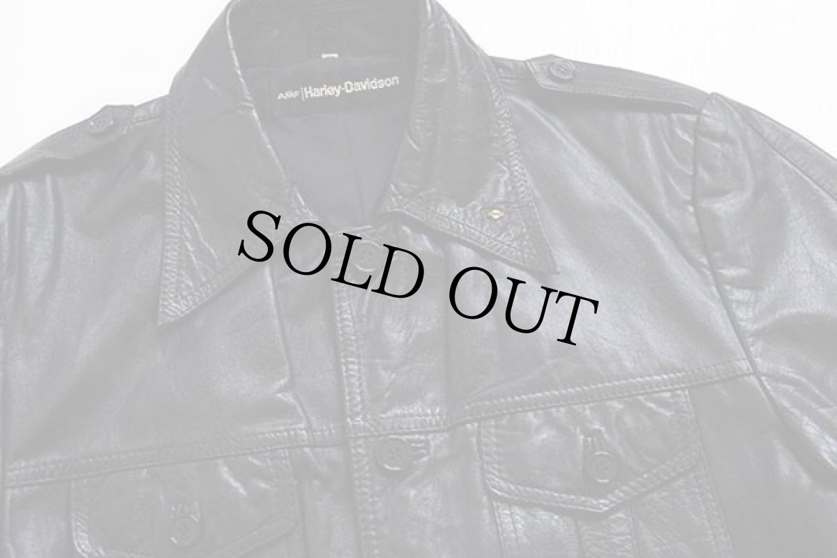 画像3: 70s AMF Harley-Davidsonハーレー ダビッドソン カウハイド レザージャケット 黒 42 (3)