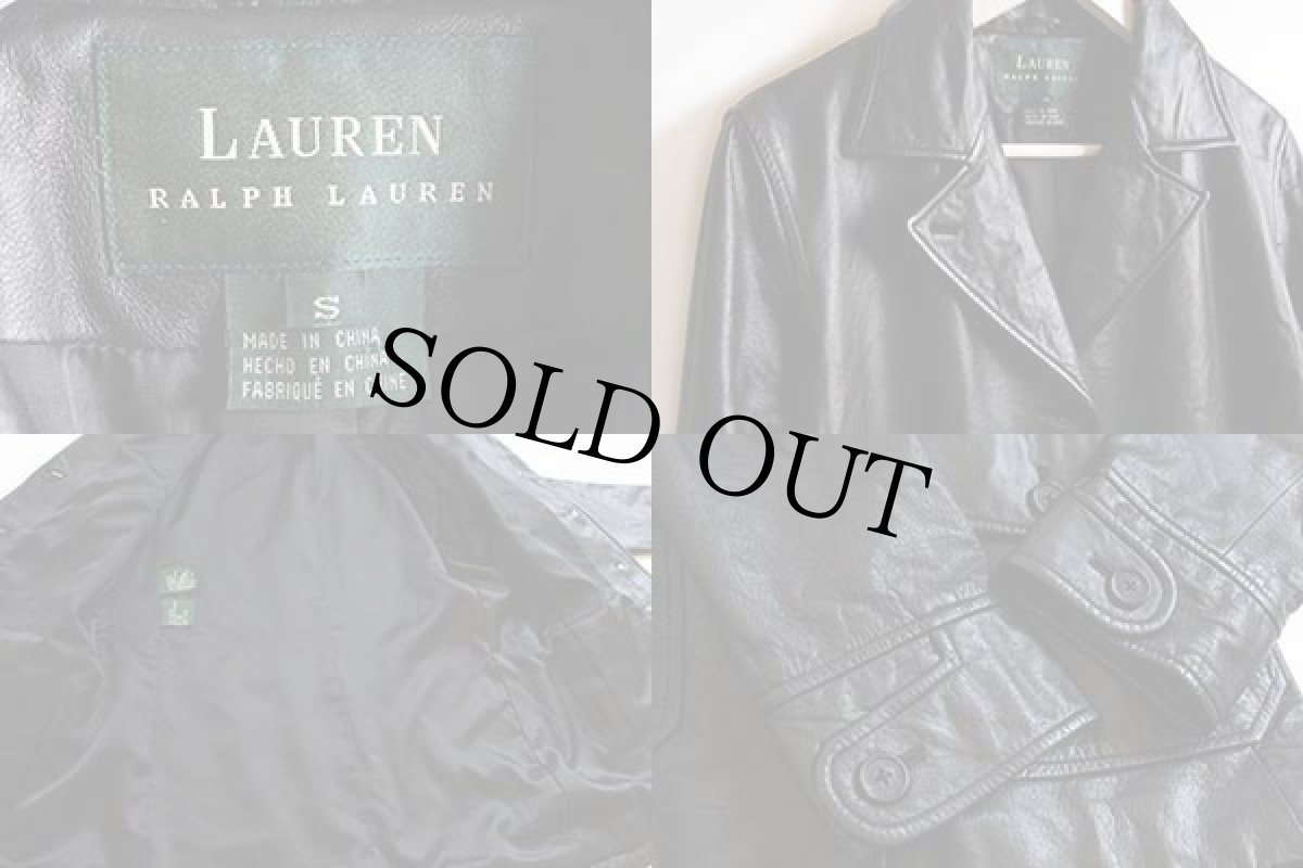 画像3: LAUREN ラルフローレン レザージャケット 黒 S (3)