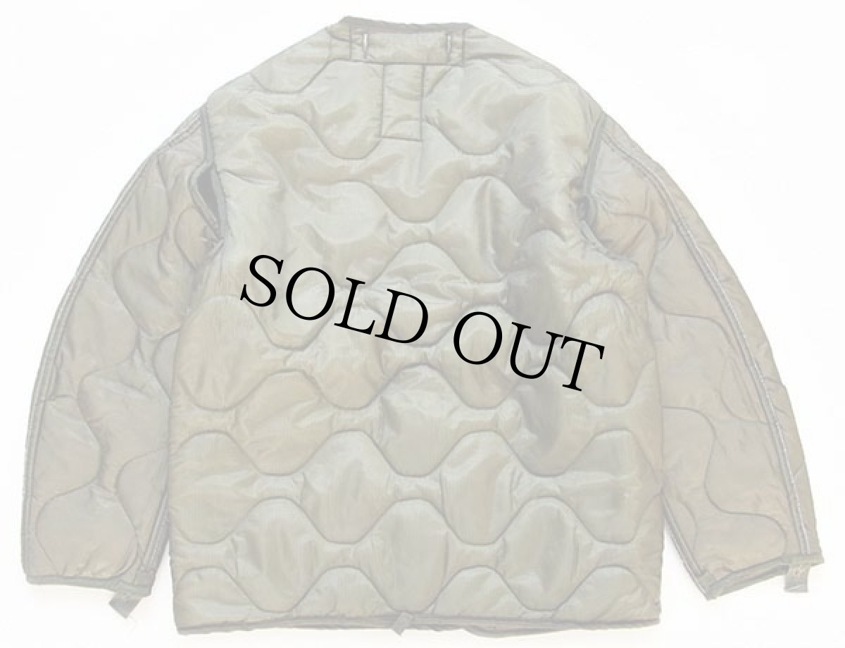 画像2: 80s 米軍 U.S.ARMY M-65 フィールドジャケット ナイロン キルティングライナー オリーブ S (2)