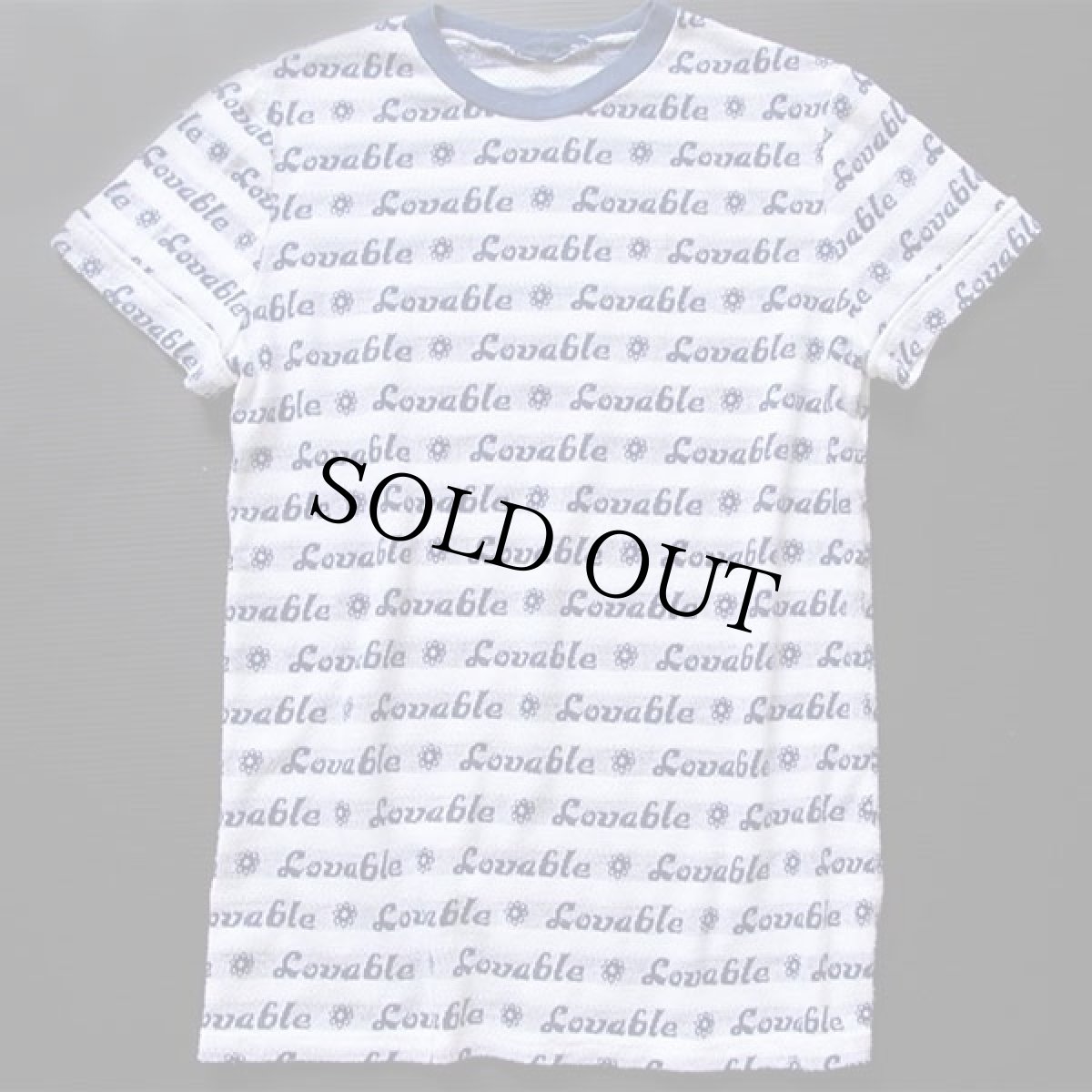 画像2: 70s Lovable 総柄 ジャガード Tシャツ (2)