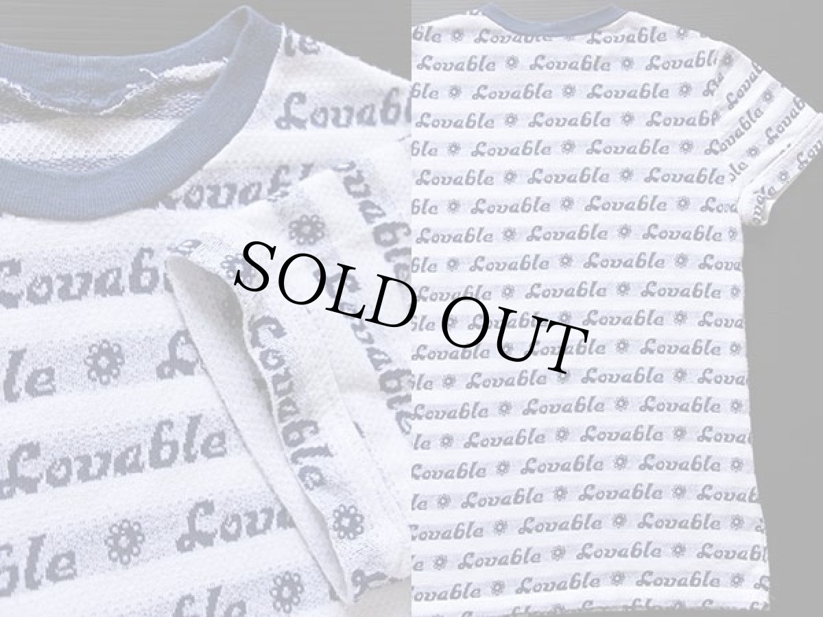 画像3: 70s Lovable 総柄 ジャガード Tシャツ (3)