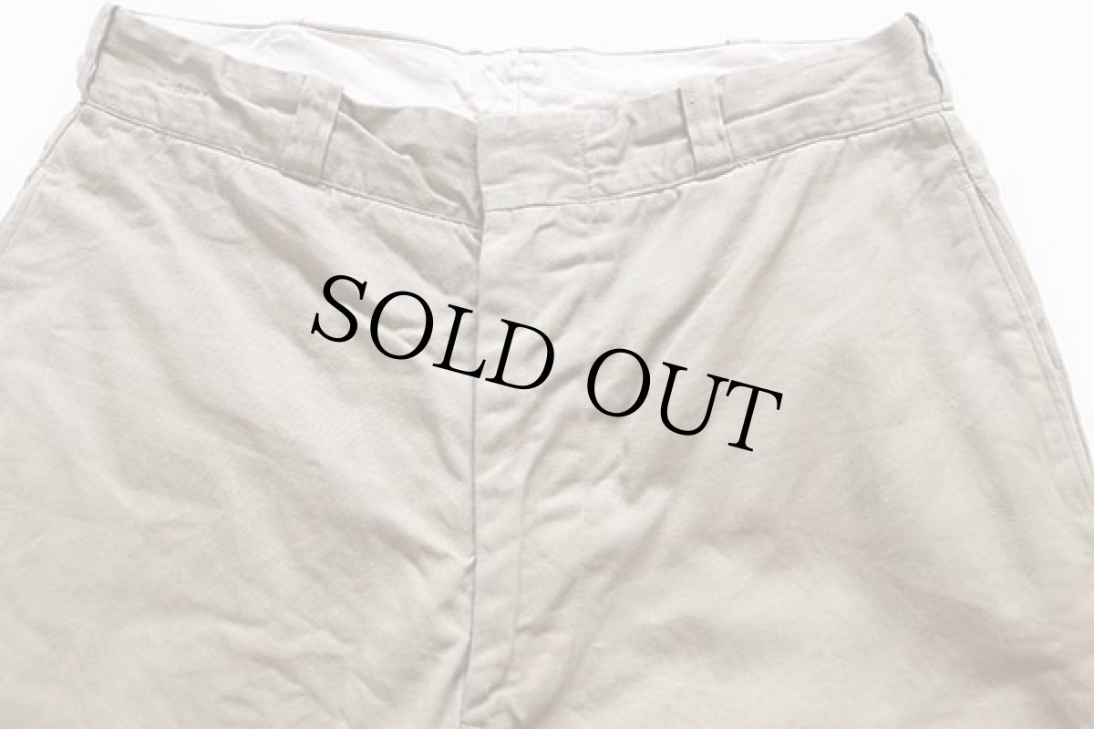 画像2: 60s 米軍 U.S.ARMY コットン チノパン カーキ w32 L29 (2)