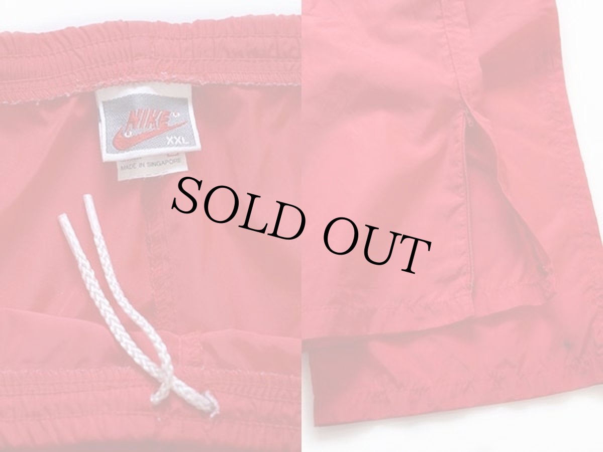 画像3: 90s NIKEナイキ 36 ナイロンパンツ 赤 XXL (3)