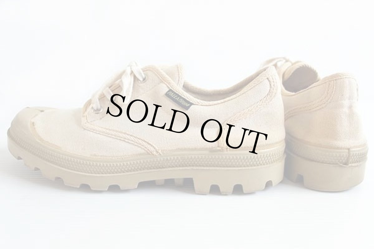 画像2: フランス製 PALLADIUM Pampaパンパ キャンバス スニーカー 生成り 42 (2)