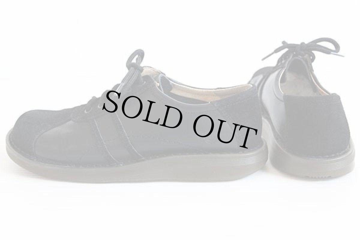 画像2: ポルトガル製 DR.MARTENSドクターマーチン スエード 切り替え レザーシューズ 黒 UK7 (2)