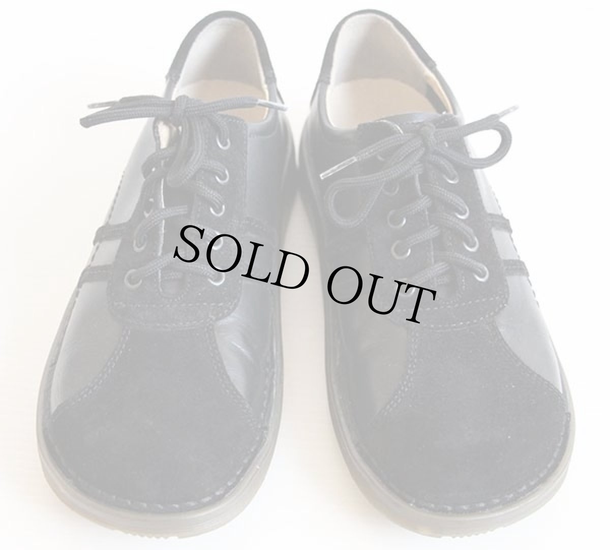 画像3: ポルトガル製 DR.MARTENSドクターマーチン スエード 切り替え レザーシューズ 黒 UK7 (3)