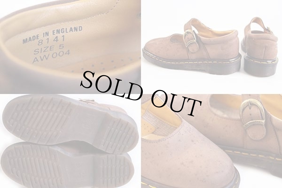 画像4: 英国製 DR.MARTENSドクターマーチン ストラップ ヌバック レザーシューズ モカ UK5 (4)