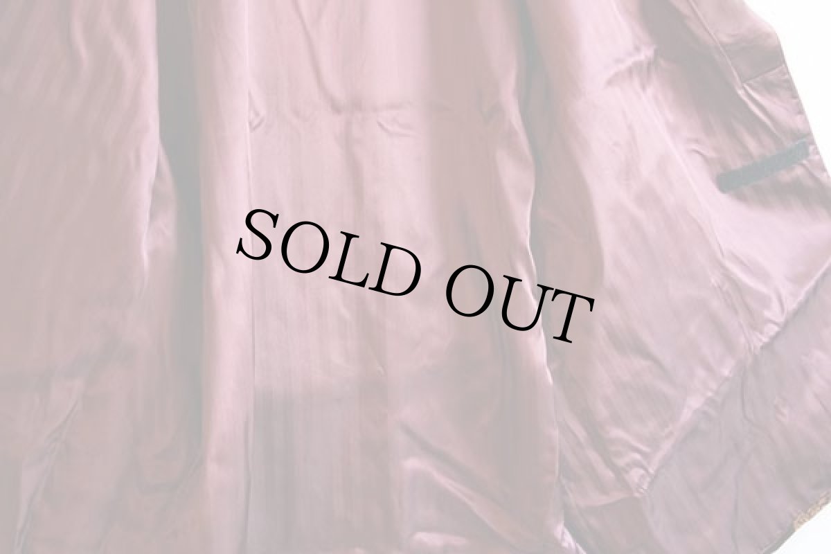 画像6: ORIENTAL 龍 刺繍 サテン チャイナ ガウン 42 (6)