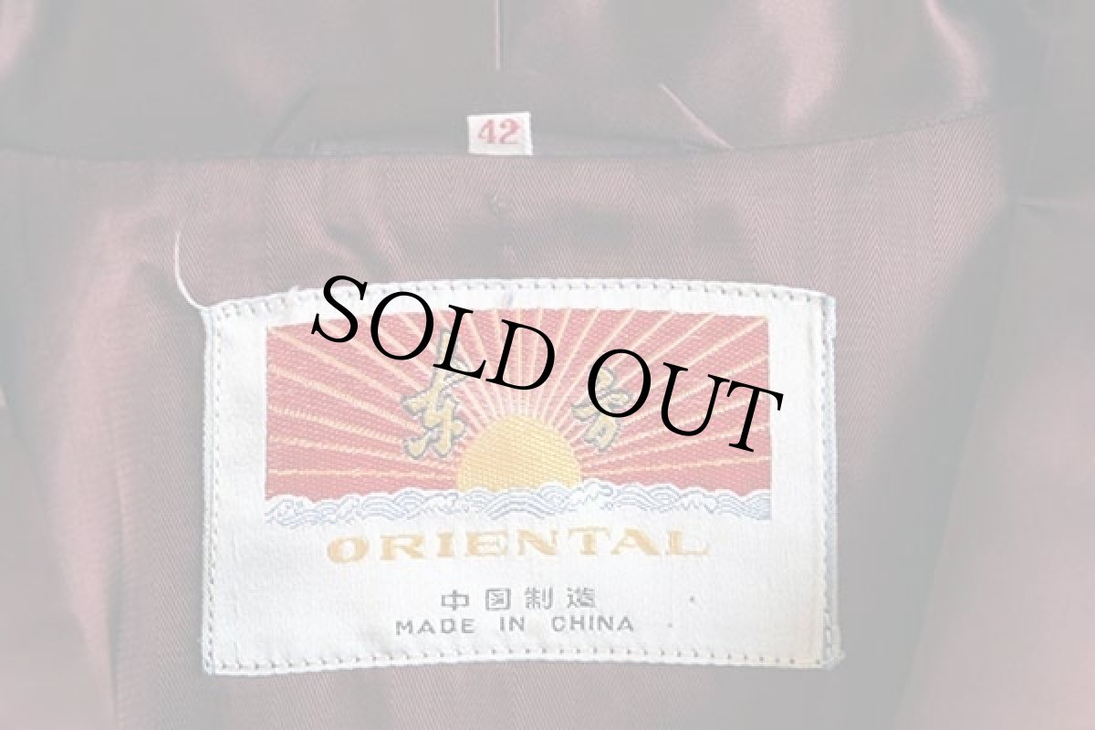 画像4: ORIENTAL 龍 刺繍 サテン チャイナ ガウン 42 (4)