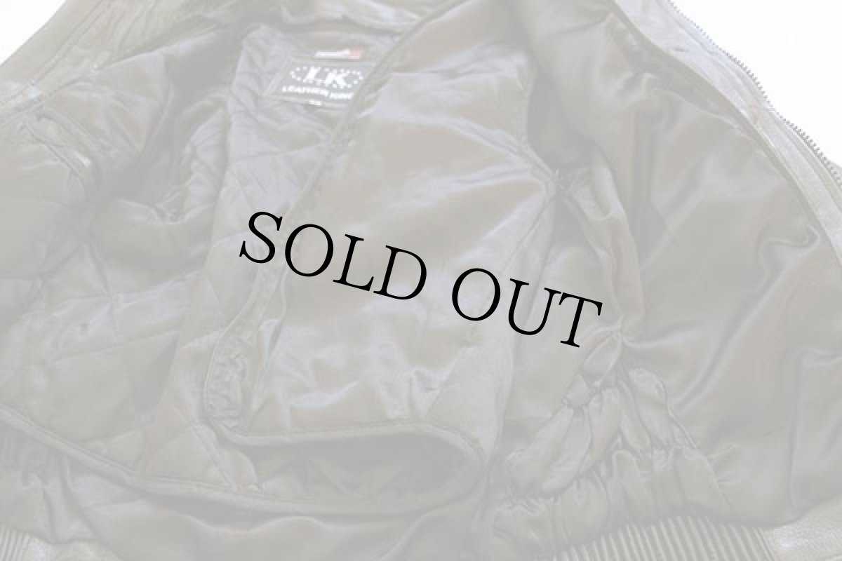 画像5: LEATHER KING Thinsulate ライナー付き シングルライダース レザージャケット 黒 XS (5)