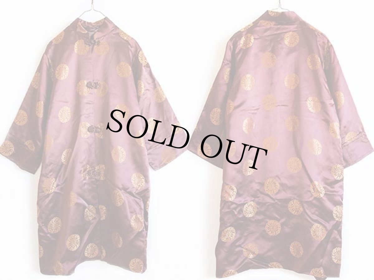 画像2: UNKNOWN 刺繍 サテン チャイナ コート 40 (2)