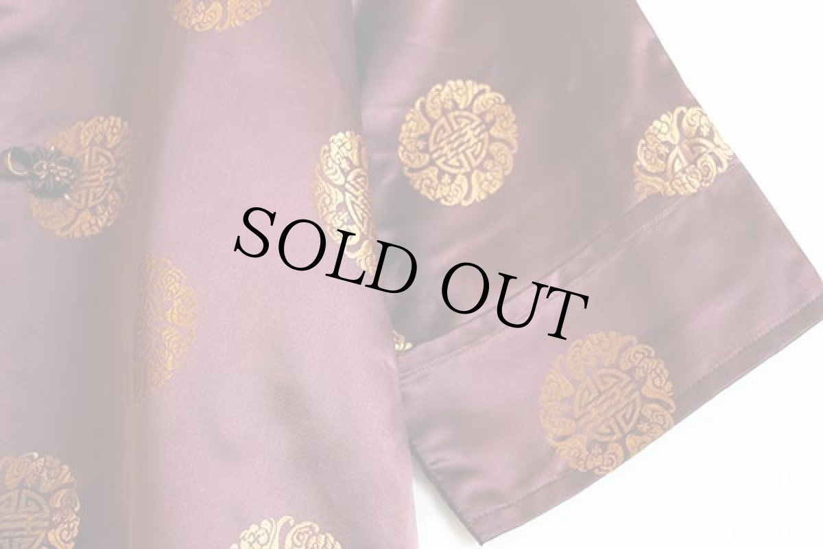 画像4: UNKNOWN 刺繍 サテン チャイナ コート 40 (4)