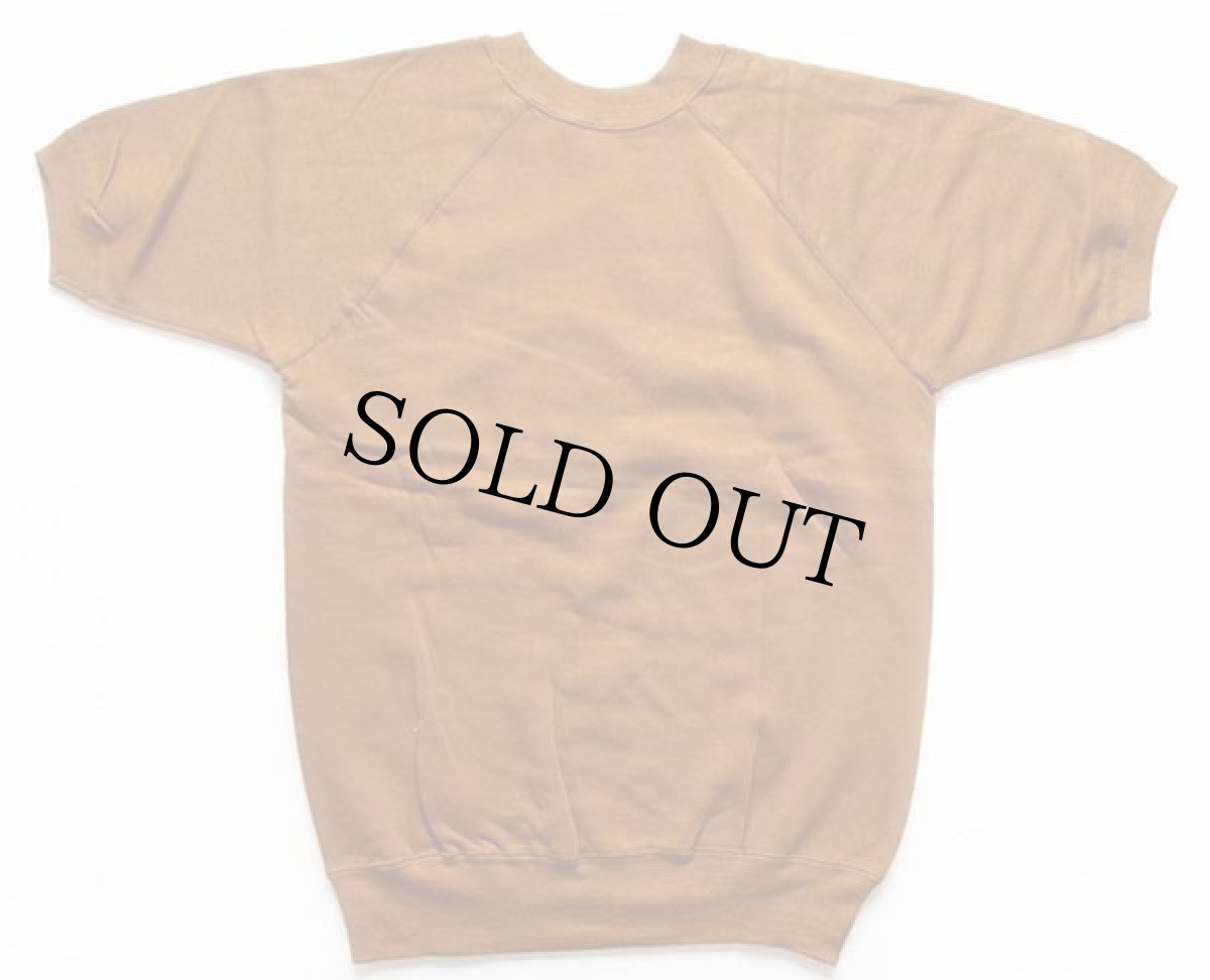 画像2: デッドストック★60s USA製 SEARS 無地 半袖スウェット オーカー M (2)