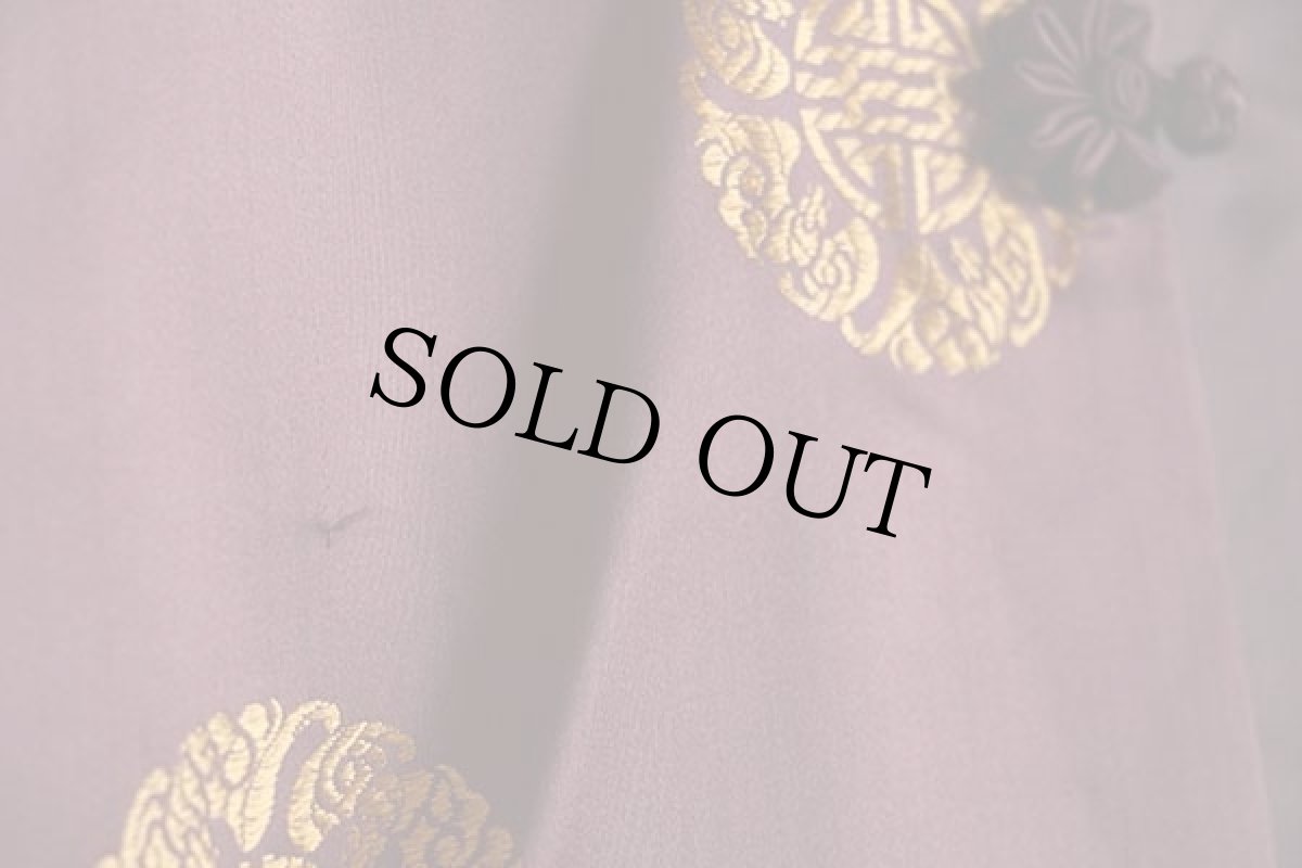 画像5: UNKNOWN 刺繍 サテン チャイナ コート 40 (5)