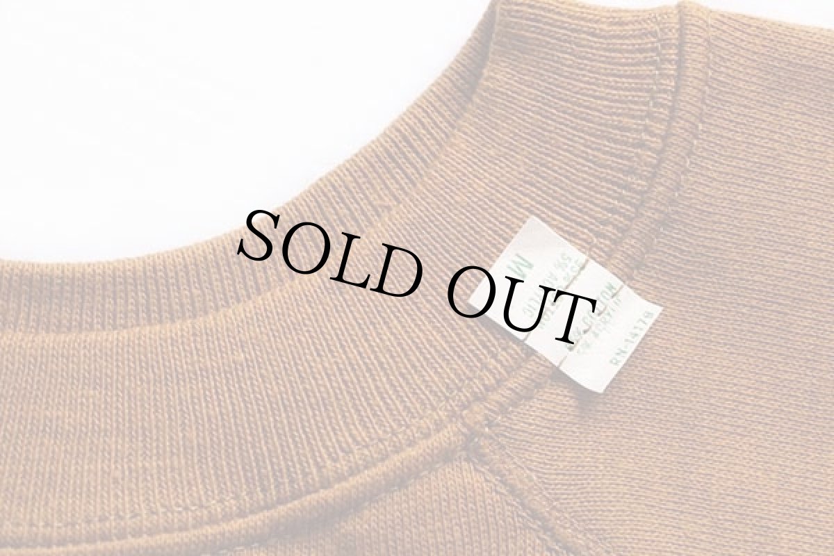 画像5: デッドストック★60s USA製 SEARS 無地 半袖スウェット オーカー M (5)