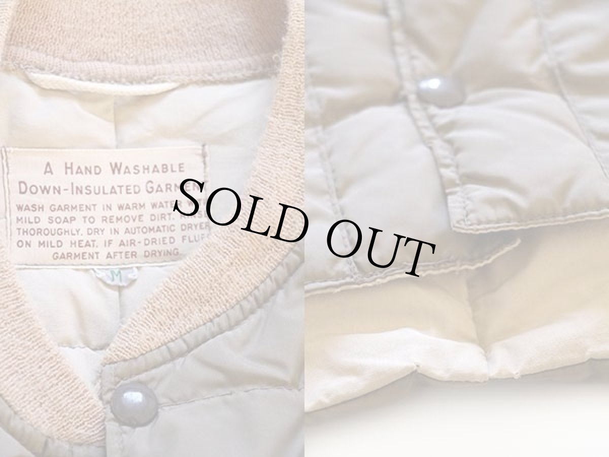 画像3: 70s UNKNOWN インナー ダウンベスト グレーベージュ M (3)