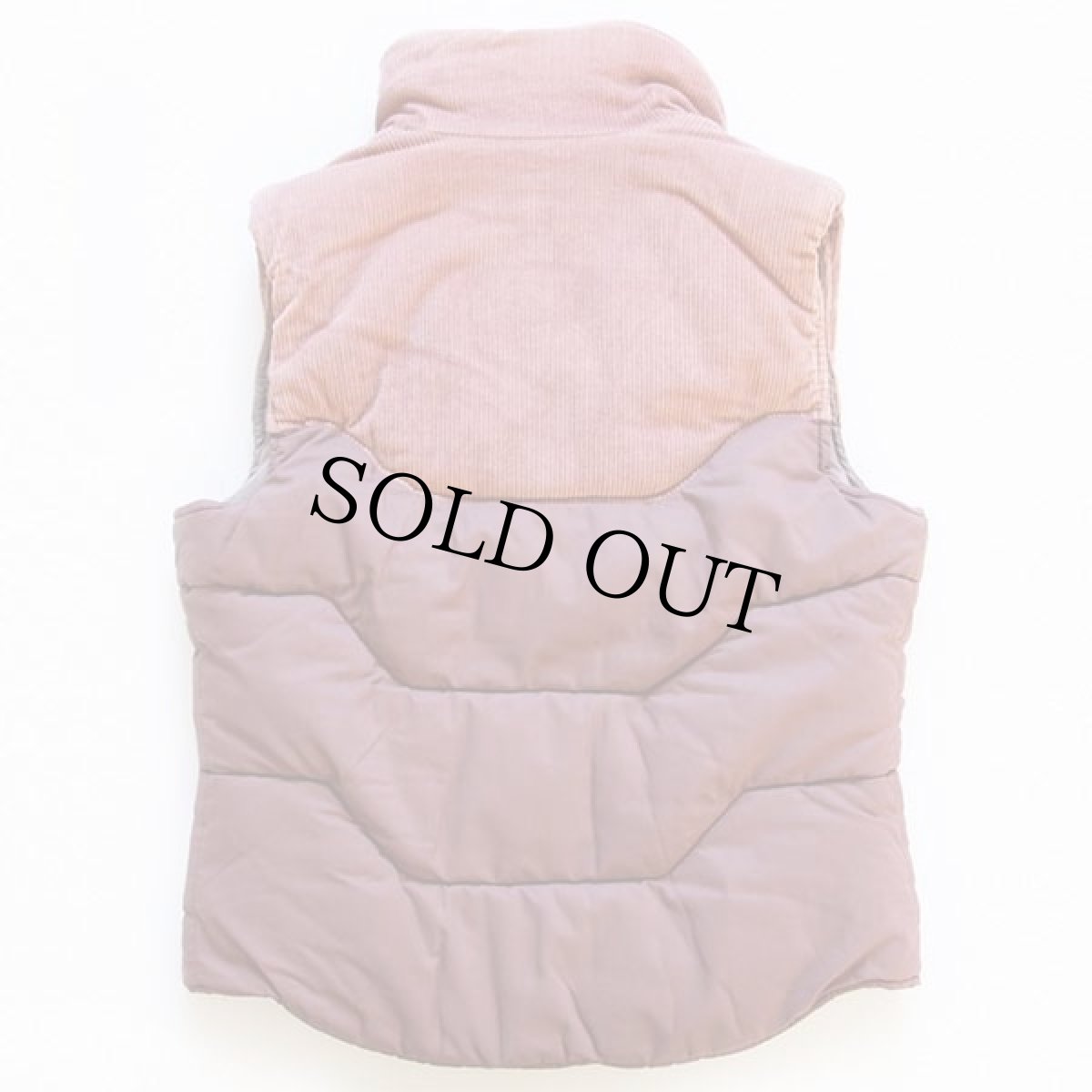 画像2: 80s USA製 JANSPORTジャンスポーツ コーデュロイ ヨーク切り替え 中綿ベスト 小豆色 M (2)