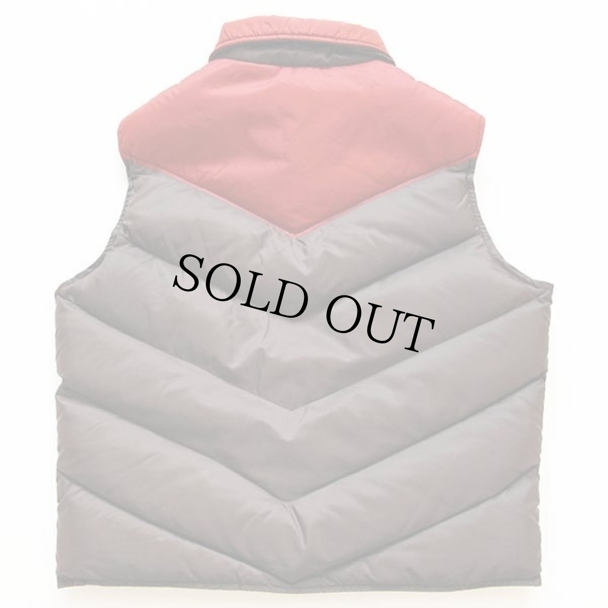 画像2: 70s Woolrichウールリッチ ツートン ヨーク切り替え ナイロン ダウンベスト ブラウン×レンガ L (2)