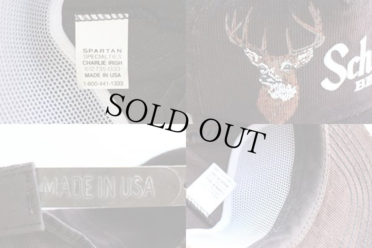 画像3: デッドストック★80s USA製 Schmidt BEER シュミット 発泡プリント コーデュロイキャップ 茶 (3)