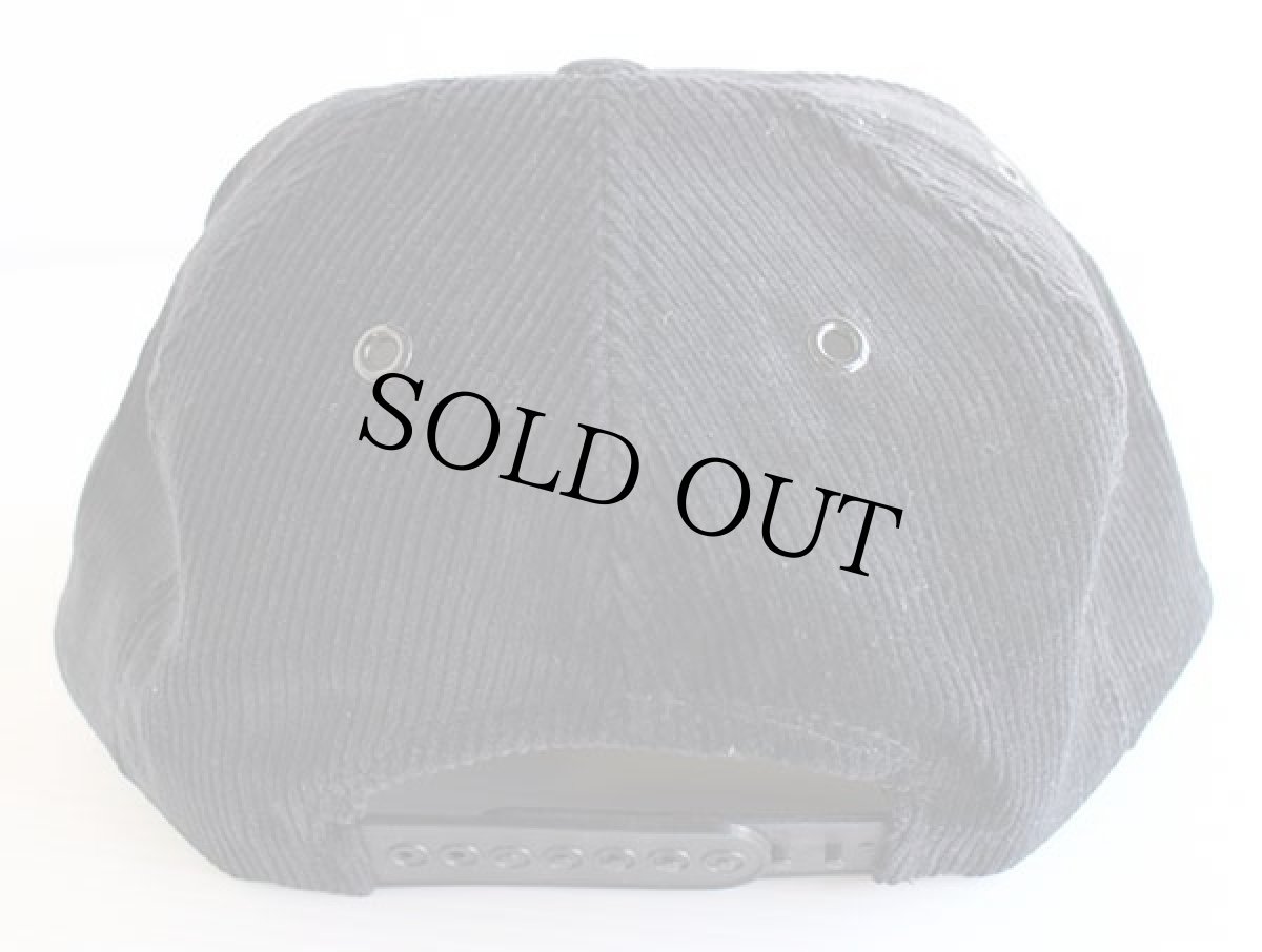 画像2: デッドストック★90s Coors LIGHT ロゴ フェルトプリント コーデュロイキャップ 黒 (2)