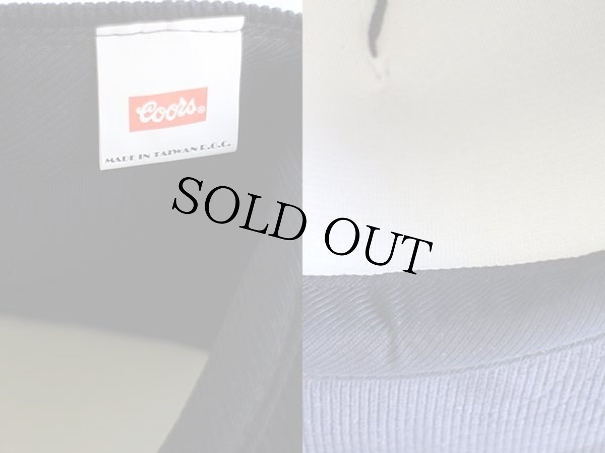 画像3: デッドストック★90s Coors LIGHT ロゴ フェルトプリント コーデュロイキャップ 黒 (3)