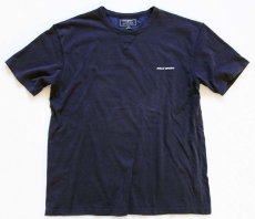 画像1: 90s POLO SPORTポロ スポーツ ラルフローレン ロゴ コットンTシャツ 紺 L (1)