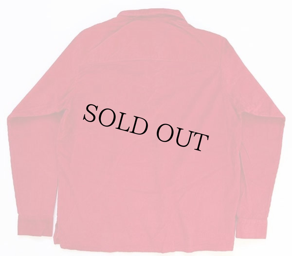 画像2: 50s Harwyn レースアップ プルオーバー 太畝 コーデュロイシャツ 赤 M (2)