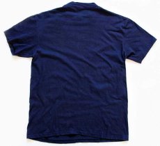 画像2: 80s USA製 Hanes PILOT 騙し絵 コットンTシャツ 紺 L (2)